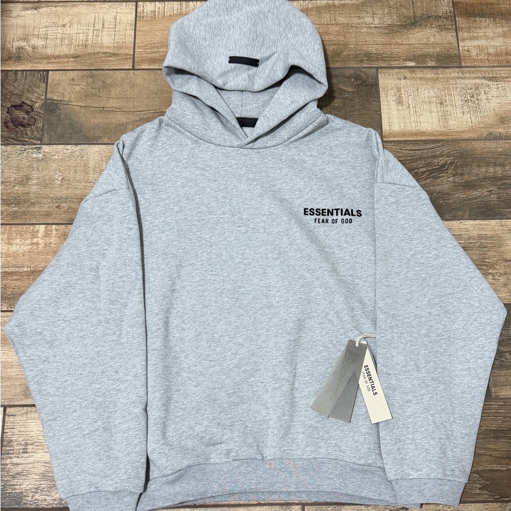 Fear of God Essentials Light Gray Hoodie